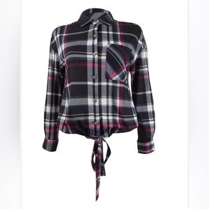 Polly & Esther Plaid Shirt Size Small